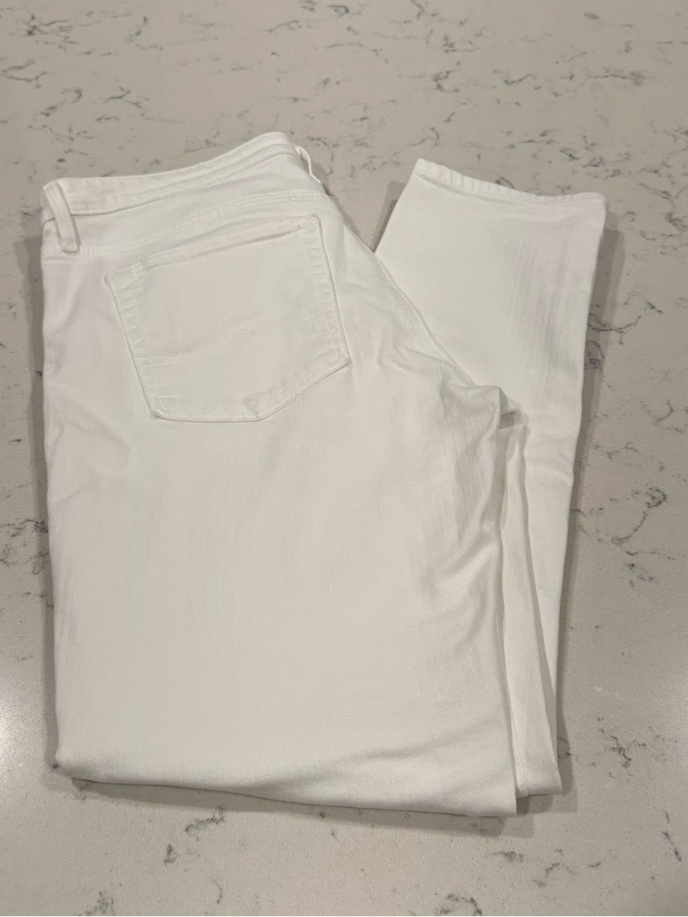 AG Adriano Goldschmied Women's White Prima Ankle Crop Skinny Jeans | 31R